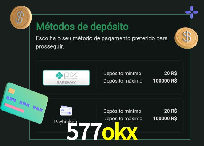 O cassino 577okx oferece uma grande variedade de métodos de pagamento